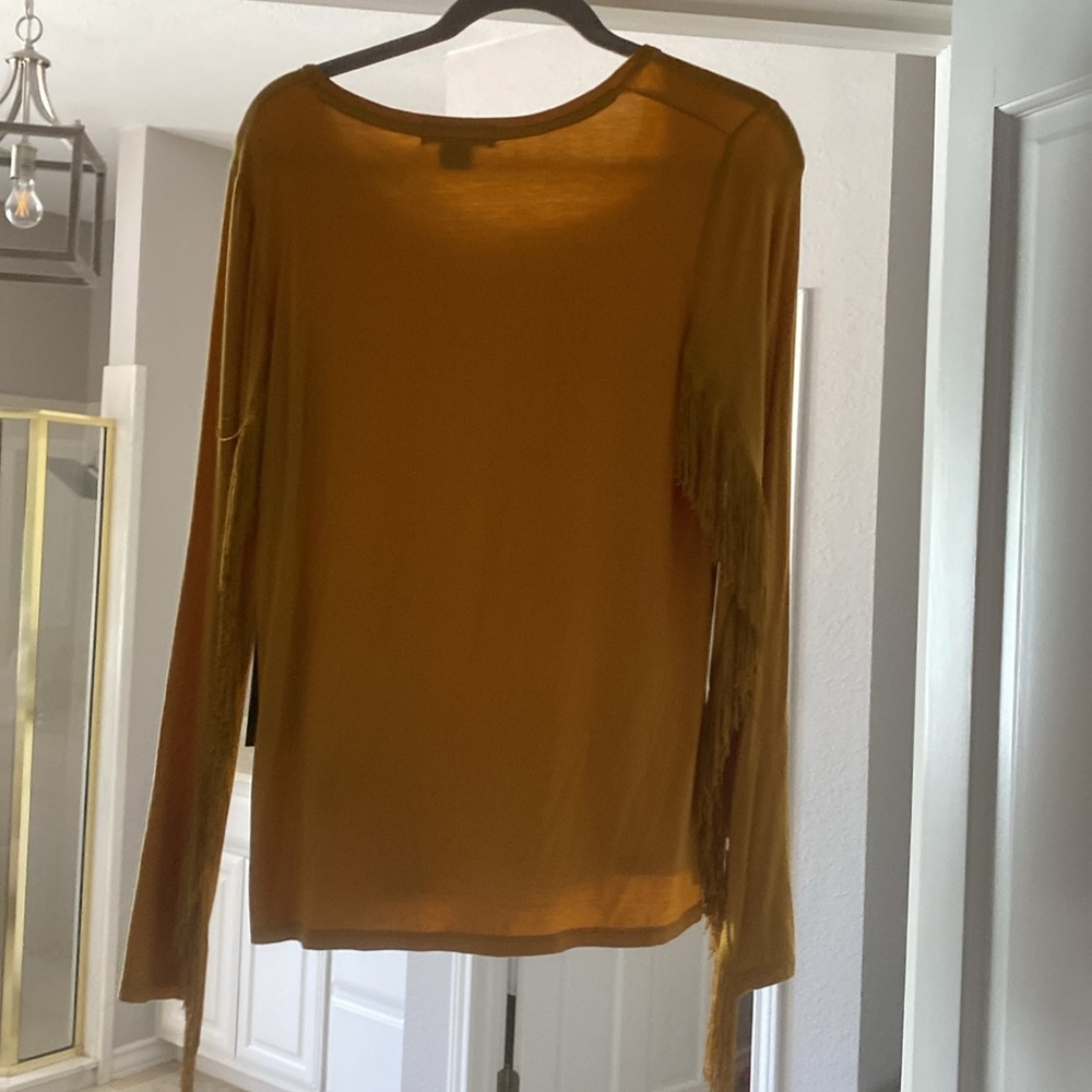 NWT Rock & Roll Cowgirl Fringe Long-Sleeve Top - Picture 4 of 4